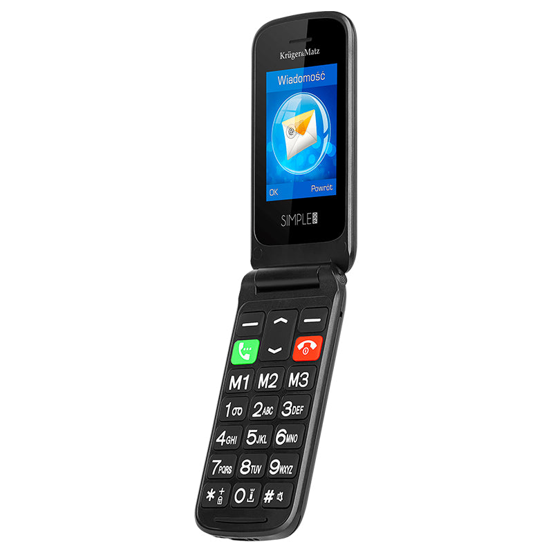 Telefon GSM Seniori Buton & Kruger Sos 930 cu Bluetooth, radio FM, alarma si baterie 1000 mAh