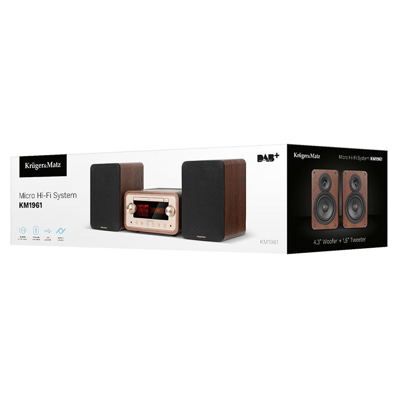 Sistem Hi-fi Amplificare cu Lampi & Kruger Km 1961 cu Bluetooth, radio FM, DAB+ si AUX