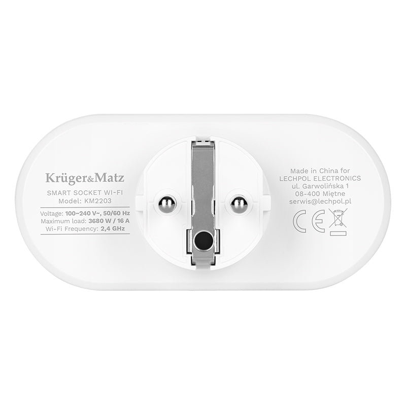 Priza Smart WiFi Connect P5 Tuya & Kruger Km 2203 cu Internet WiFi