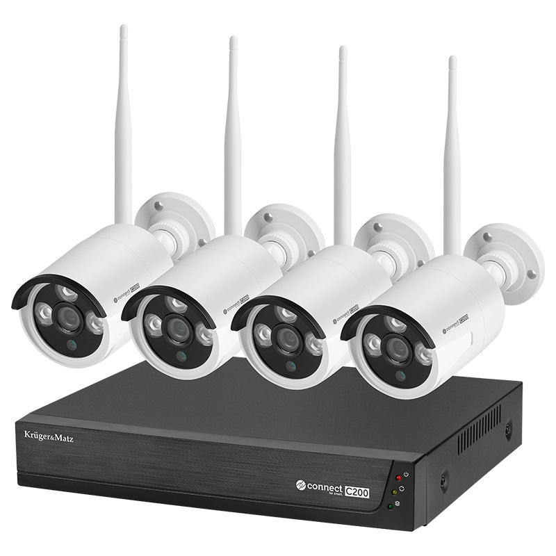 Set Nvr Supraveghere Video WiFi 4 Camere C 200 cu Internet WiFi si USB