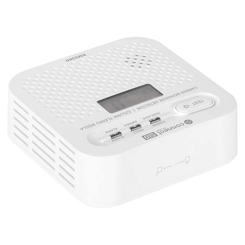 Senzor Monoxid de Carbon Connect Tuya & Kruger S 10 cu alarma, afisaj LCD, Internet WiFi si baterie 2500 mAh