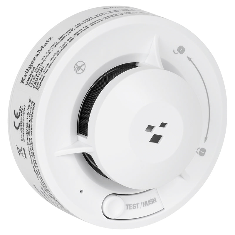 Senzor Smart Wi-fi Fum Tuya & Kruger Km 2261 cu alarma, Internet WiFi si baterie reincarcabila