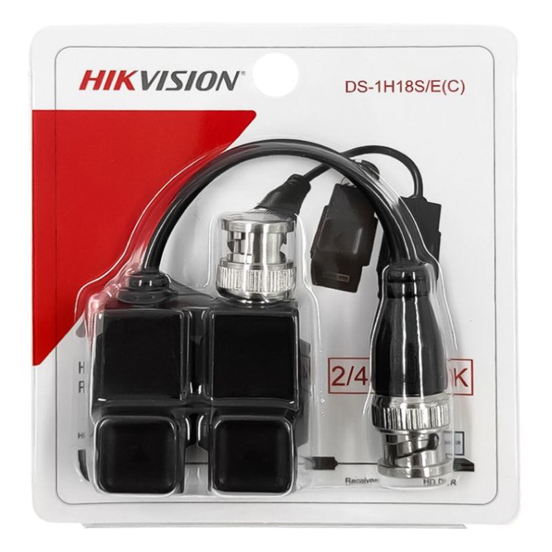 Set Video Balun Pasiv Utp-bnc 4K Hikvision