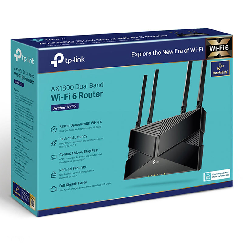 Router 4 Porturi Gigabit Wi-fi 6 Tp-link Ax 1800 cu Internet WiFi si USB