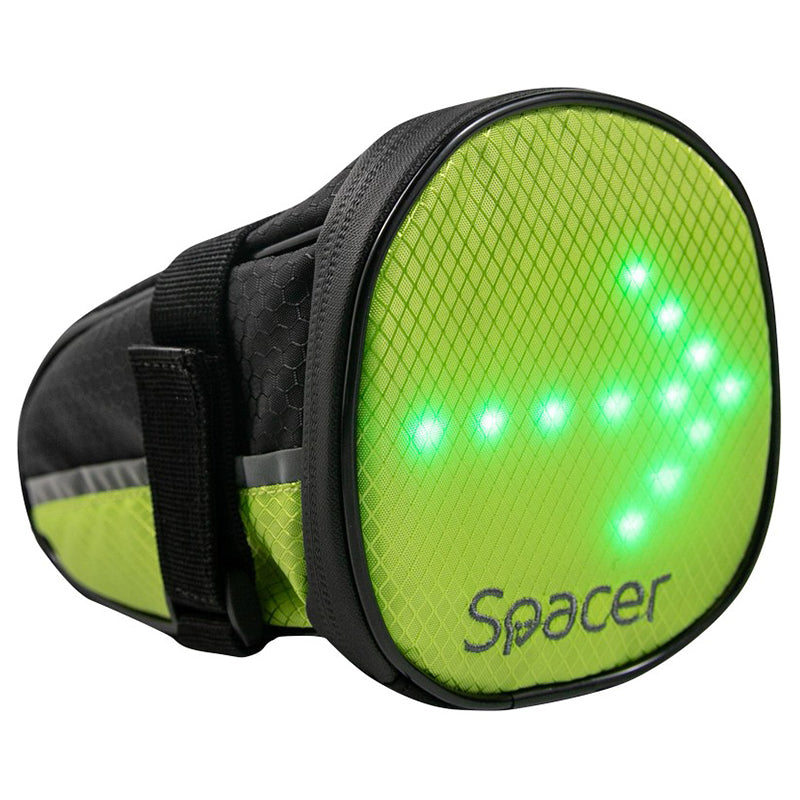 Geanta Bicicleta cu Semnalizare LED Spacer cu baterie reincarcabila, USB si Telecomanda