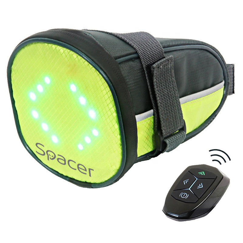 Geanta Bicicleta cu Semnalizare LED Spacer cu baterie reincarcabila, USB si Telecomanda