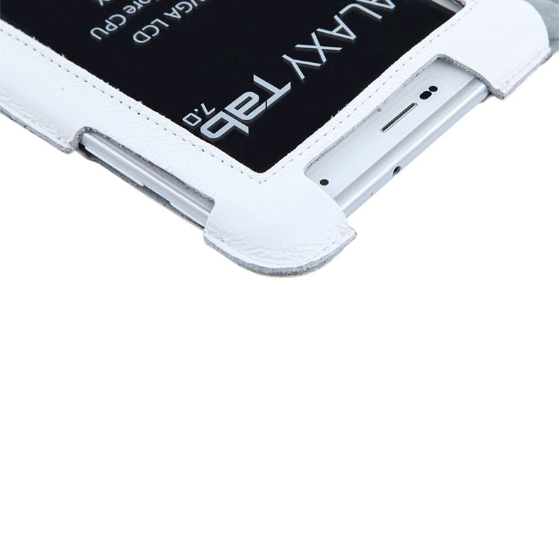 Husa Alba Piele Naturala Samsung Galaxy Tab P 3100