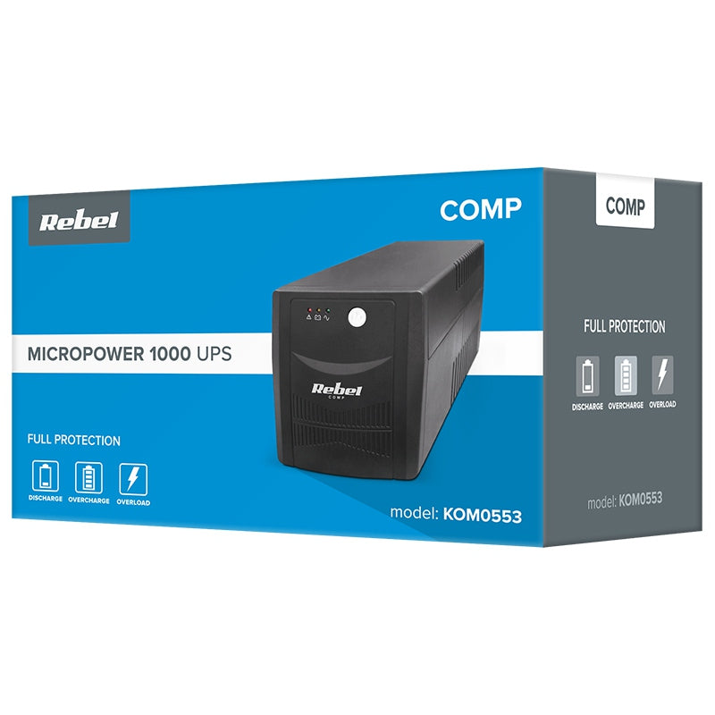 UPS Micropower 1000 (1000va 600w) Rebel Kom 0553 cu baterie reincarcabila