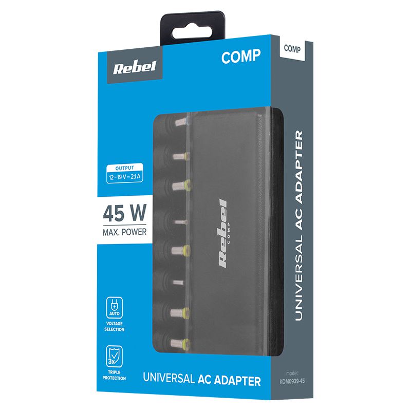 Alimentator Laptop Automat 12-19.5v Rebel Kom 0939-45