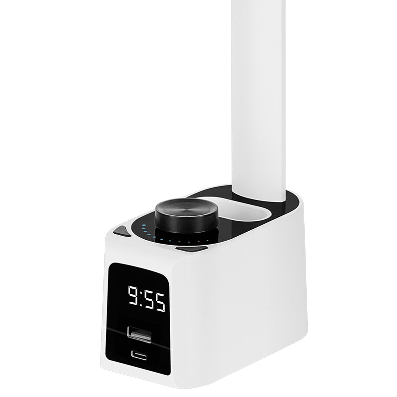 Lampa LED Birou cu Ceas Qc Pd Rebel Kom 1019 cu USB