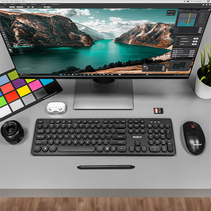 Kit Tastatura si Mouse Wireless WS400 Rebel