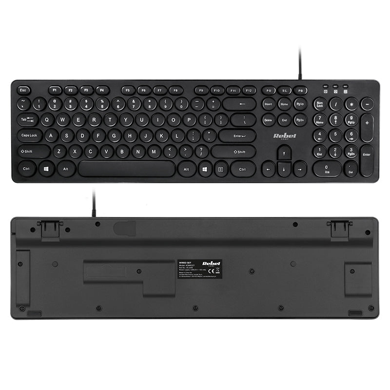Kit Tastatura si Mouse cu Fir Rebel Wds 200 cu USB