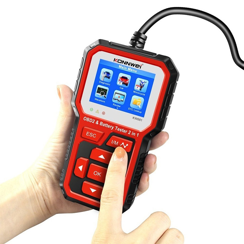 Multimetru Diagnoza Auto Obd2 Konnwei Kw 681 cu Internet WiFi, baterie reincarcabila si USB