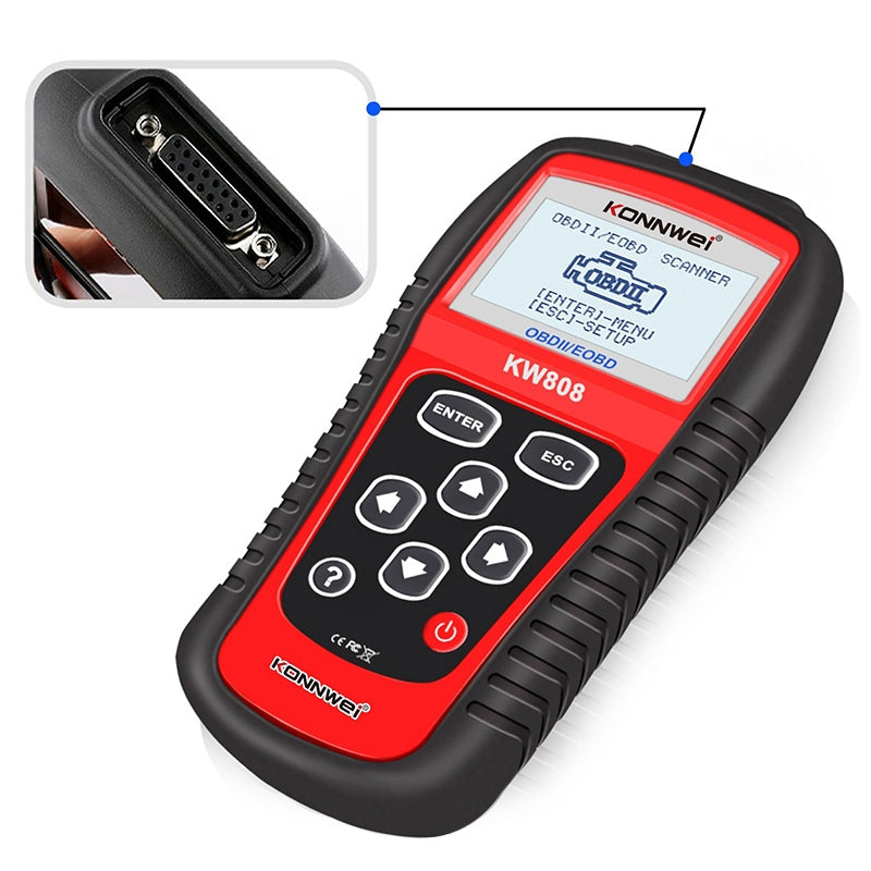 Multimetru Diagnoza Auto Obd2 Konnwei Kw 808 cu baterie reincarcabila
