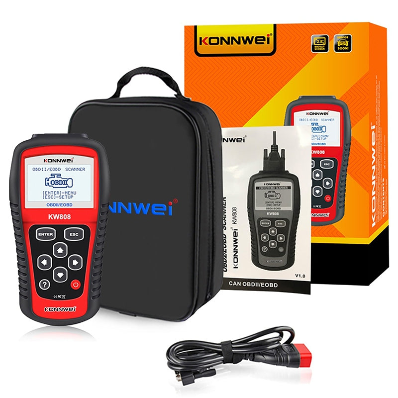 Multimetru Diagnoza Auto Obd2 Konnwei Kw 808 cu baterie reincarcabila