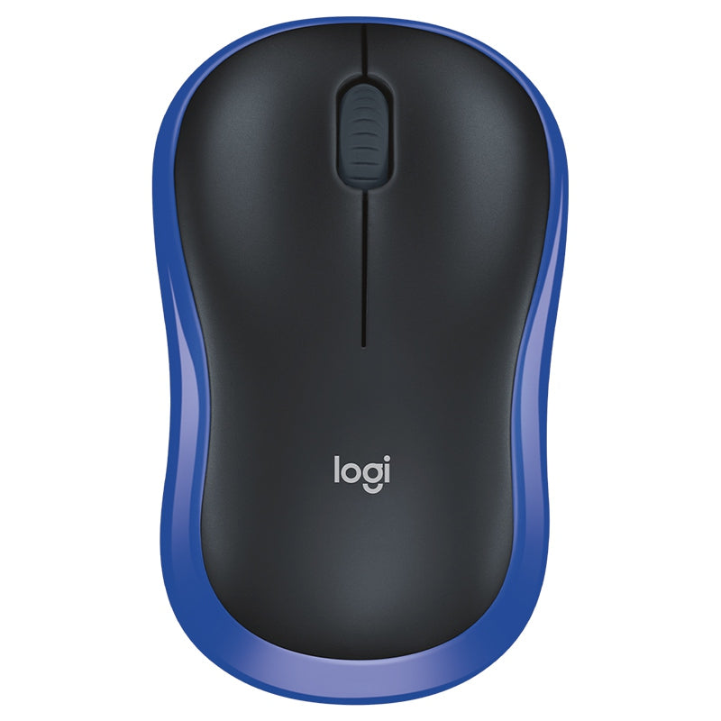 Mouse Optic Albastru Logitech M 185 cu baterie reincarcabila si USB