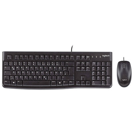 Kit Tastatura si Mouse cu Fir Logitech Mk 120 cu USB