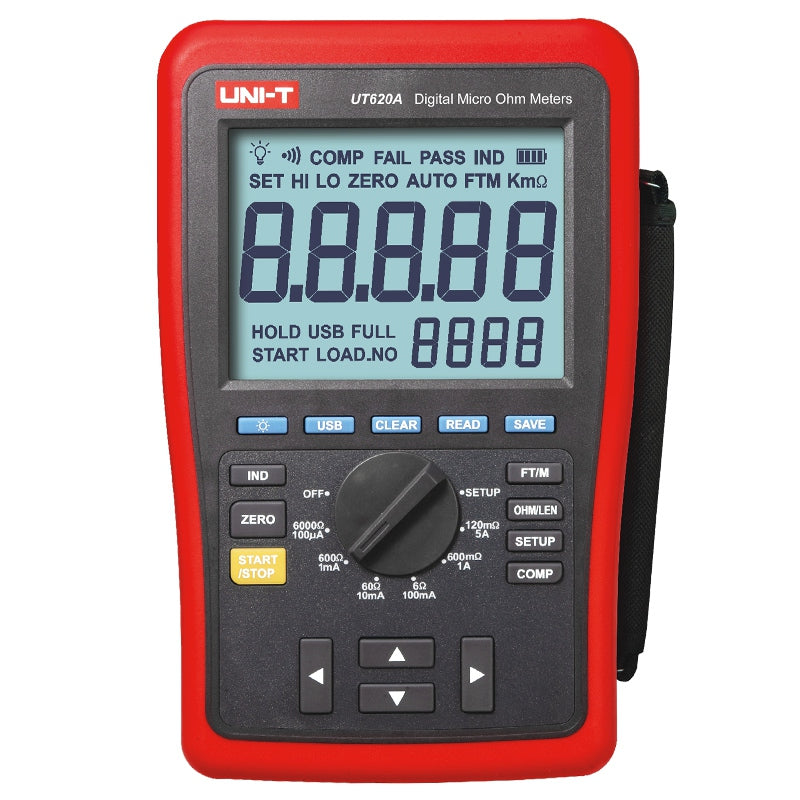Multimetru Rezistenta Miliohmetru Uni-t Ut 620A cu alarma, baterie 4000 mAh si USB