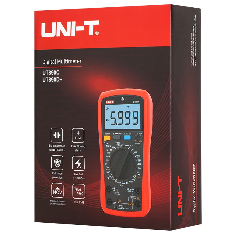 Multimetru Digital + Uni-t Ut 890d cu baterie reincarcabila