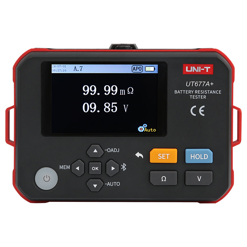 Multimetru Digital Rezistenta baterie + Uni-t Ut 677A cu Bluetooth, alarma, baterie reincarcabila si USB