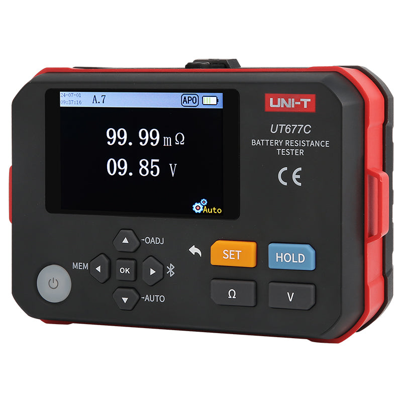 Multimetru Digital Rezistenta baterie Uni-t Ut 677c cu Bluetooth, alarma, baterie reincarcabila si USB
