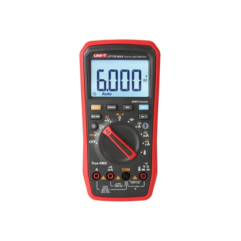 Multimetru Digital Max Uni-t Ut 17b cu alarma, afisaj LCD si baterie reincarcabila