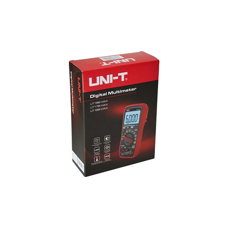 Multimetru Digital Max Uni-t Ut 17b cu alarma, afisaj LCD si baterie reincarcabila