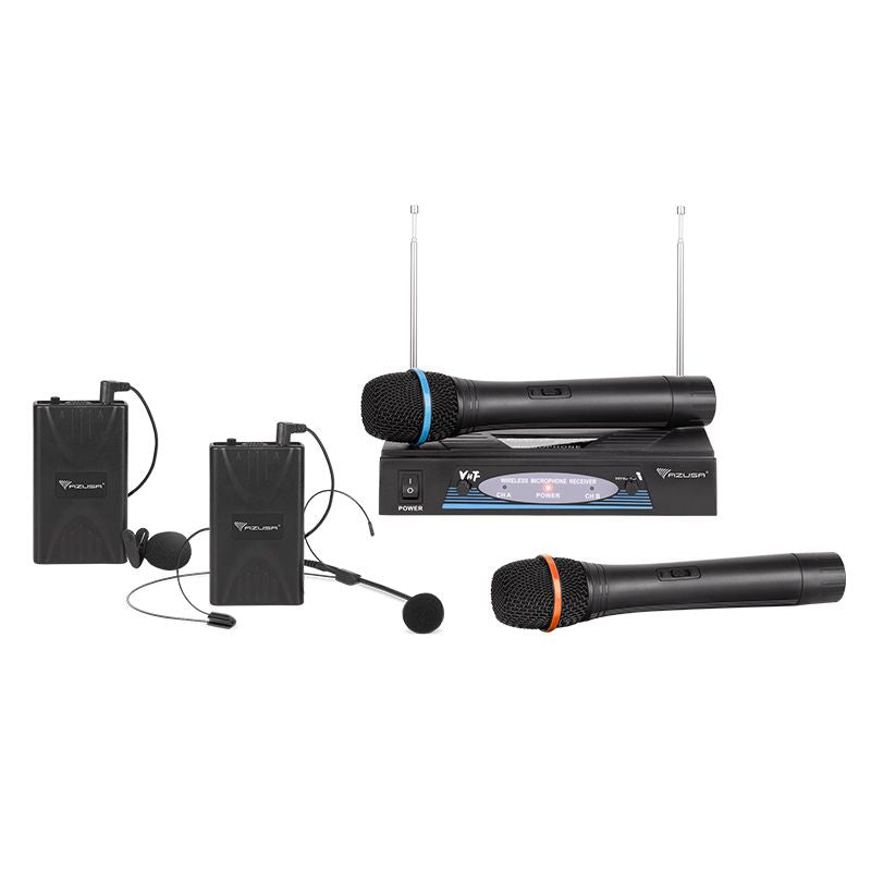 Set Doua Microfoane Vhf Azusa Mik 0110 cu radio FM