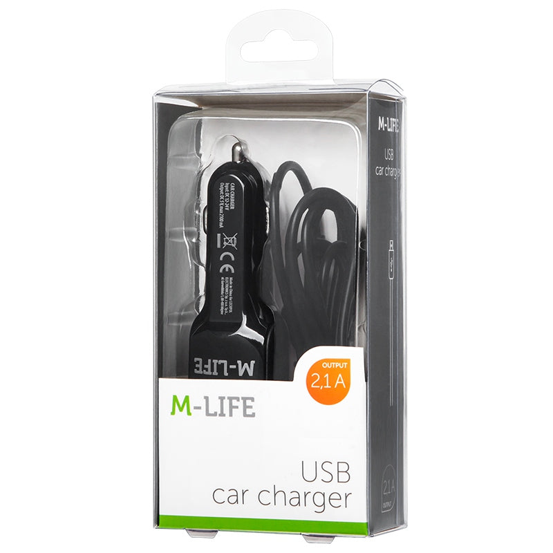 Incarcator Auto Lightning + 2100ma M-life Ml 0993 cu USB