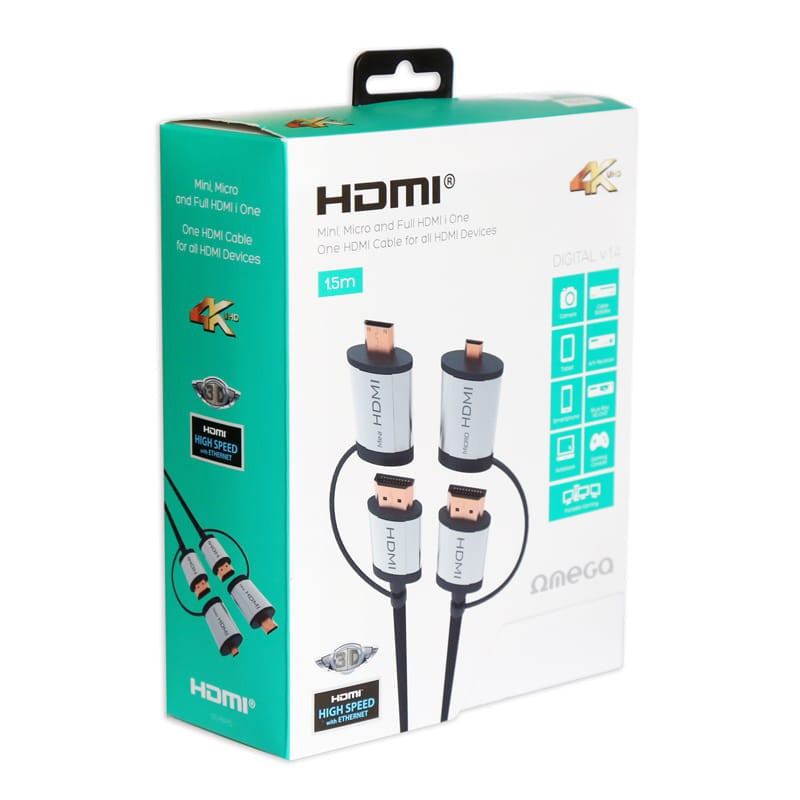 Cablu HDMI - HDMI + Adaptor C