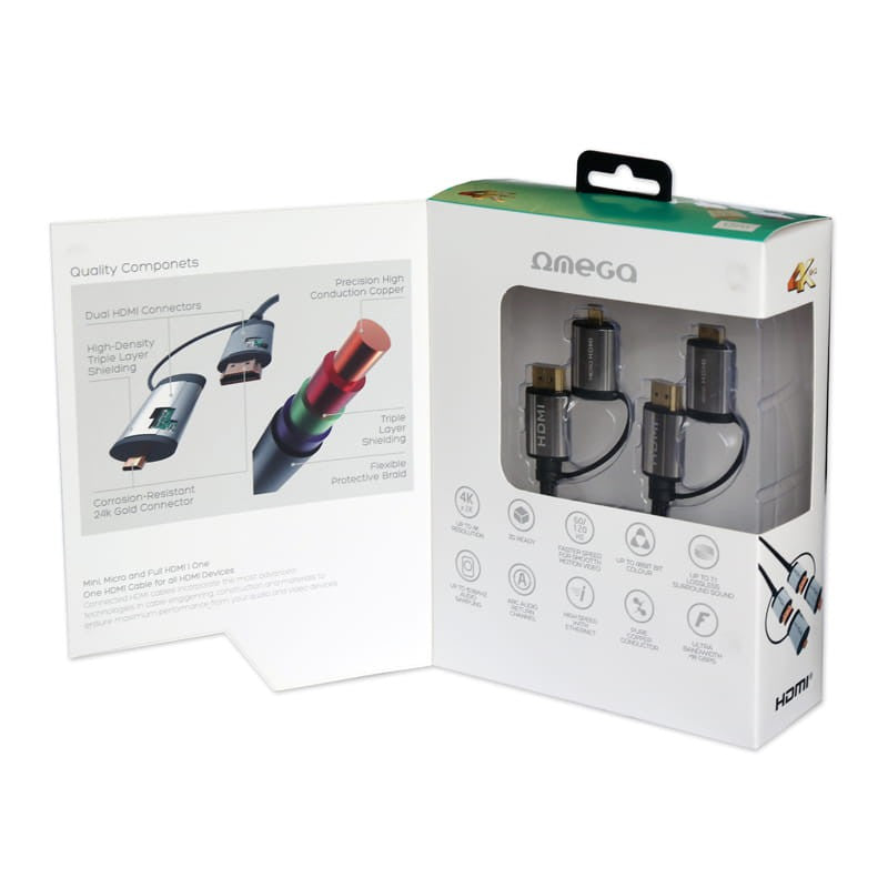Cablu HDMI - HDMI + Adaptor C