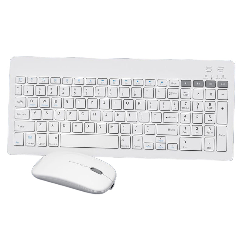Kit Tastatura si Mouse Alb Omega Okm 2658W cu Bluetooth si USB