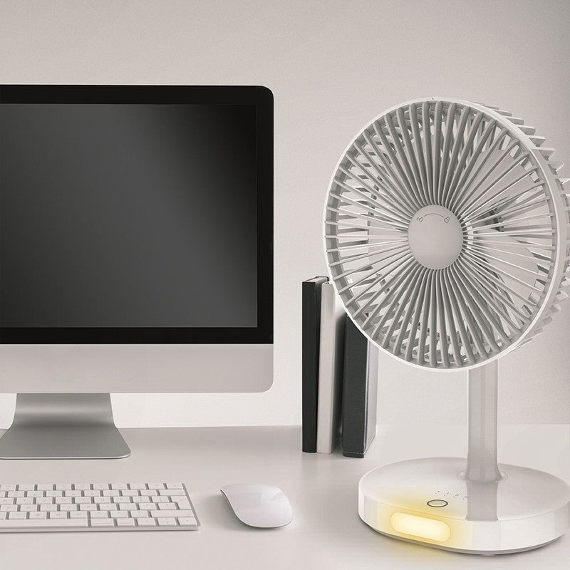 Ventilator Masa Portabil Lampa Veghe Platinet cu baterie 3000 mAh si USB