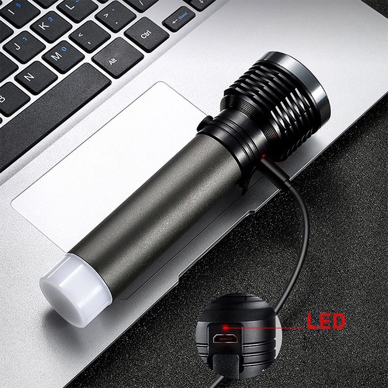 Lanterna Aluminiu cu Acumulator Platinet Paf 06 cu baterie 1200 mAh si USB