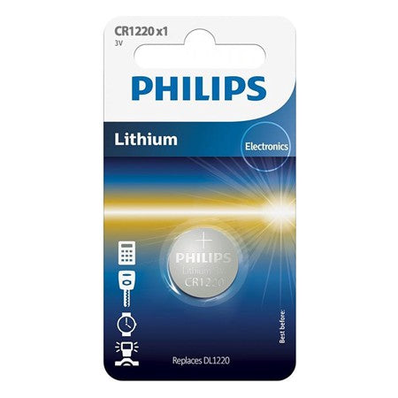 Baterie Lithium Blister 1 Buc Philips CR 1220 cu baterie reincarcabila