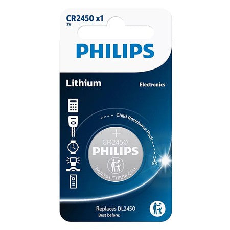 Baterie Lithium Blister 1 Buc Philips CR 2450 cu baterie 600 mAh