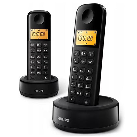 Telefon Dect Negru Philips D 1602 cu baterie 550 mAh