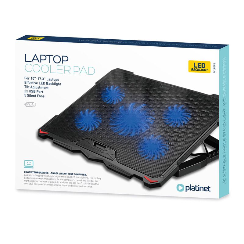 Cooling Pad Laptop 5 Fans 2 Platinet cu USB