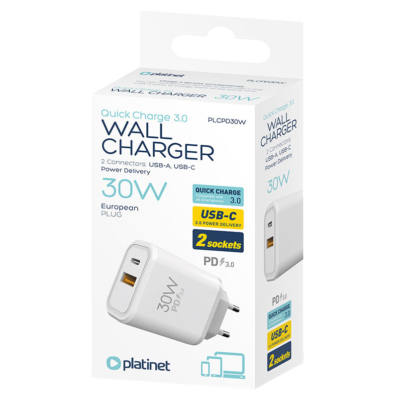 Incarcator Retea Pd 3.0 Qc 3.0 Platinet cu USB