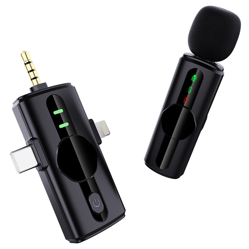 Microfon Lavaliera 3 in 1 Plmm 11 cu Bluetooth, baterie 220 mAh si USB