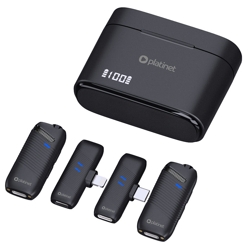 Microfon Lavaliera 2 in 1 Plmm 30 cu Bluetooth, baterie 500 mAh si USB