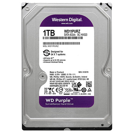 Hdd 1tb Sata3 64mb Purple Surveillance Western