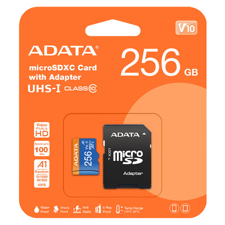 Micro Class 10 Adata Card 256gb cu Card SD