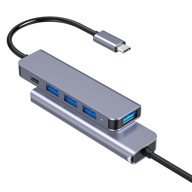 Hub 5 in 1 -c Aluminiu Platinet Pd 100W cu USB