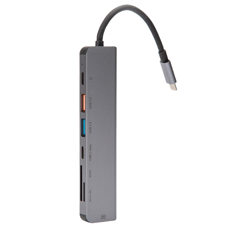 Hub 7 in 1 -c Aluminiu Platinet Pd 100W cu USB si Card SD