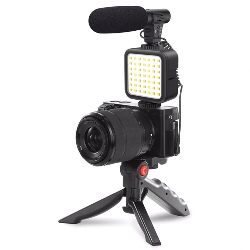 Set Vlogging 4in1 Platinet cu baterie reincarcabila si USB