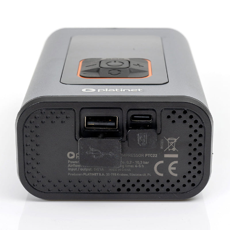 Compresor Auto Acumulator 10 Bar Platinet Ptc 22 cu baterie 4000 mAh si USB