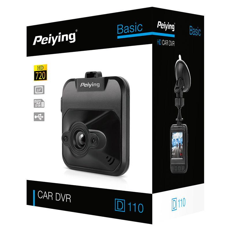 Dvr Auto Basic Peiying D 110 cu baterie reincarcabila, USB si Card SD