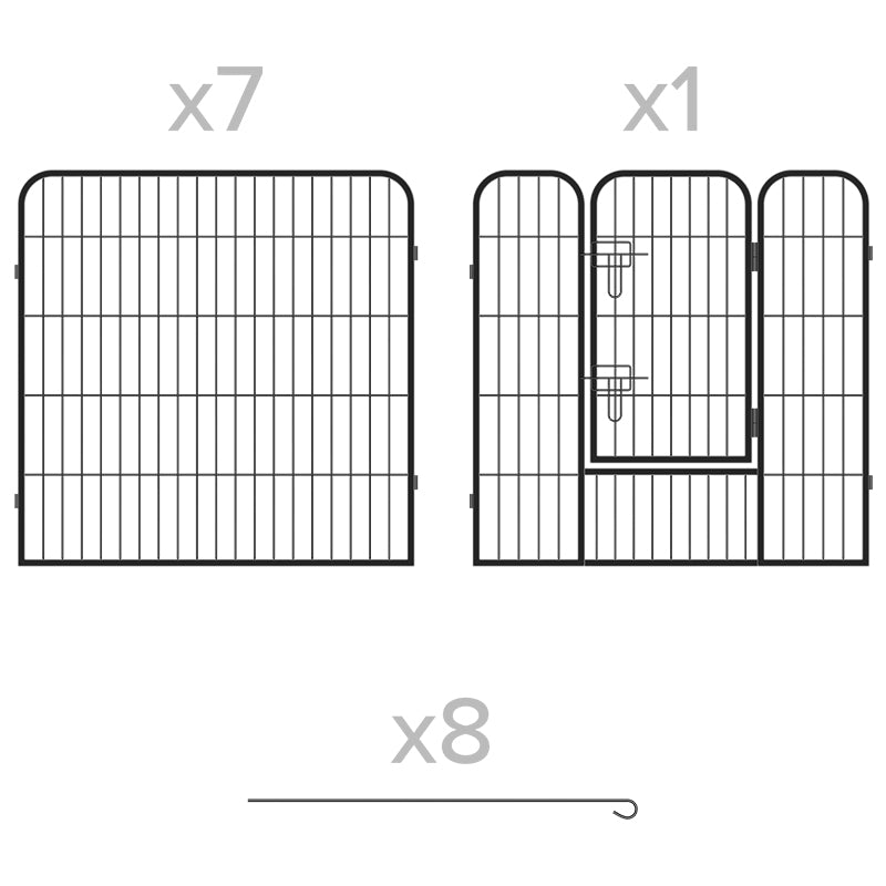 Tarc Modular pentru Caini 8 Panouri 80x80 Rebel