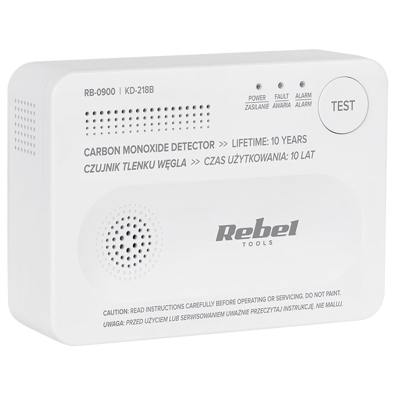 Detector Senzor Monoxid de Carbon Rebel cu alarma si baterie reincarcabila